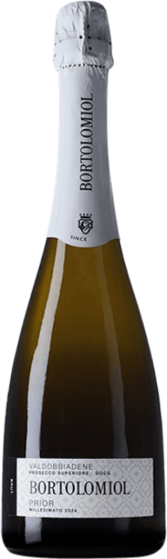 Free Shipping | White Sparkling Wine Bortolomiol Prior D.O.C.G. Prosecco di Conegliano-Valdobbiadene Italy 75 cl