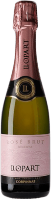 11,95 € | Espumante rosé Llopart Rosé Brut Reserva Corpinnat Espanha Grenache, Monastrell, Pinot Preto Meia Garrafa 37 cl