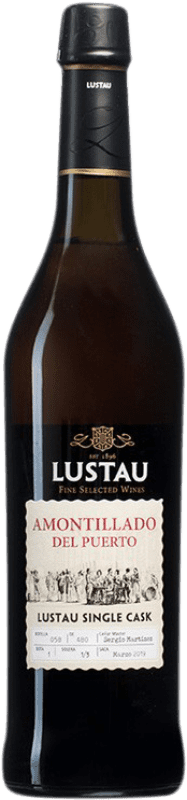 Free Shipping | Fortified wine Lustau Single Cask Amontillado del Puerto D.O. Jerez-Xérès-Sherry Andalusia Spain Palomino Fino Medium Bottle 50 cl