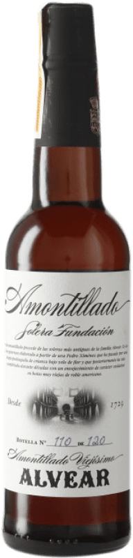 Free Shipping | Fortified wine Alvear Solera Fundación Amontillado D.O. Montilla-Moriles Spain Half Bottle 37 cl