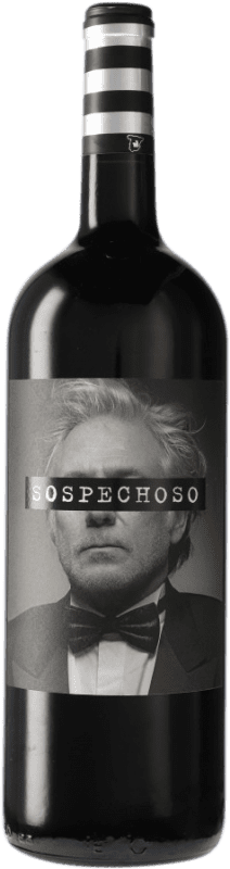 12,95 € Envío gratis | Vino tinto Uvas Felices Sospechoso I.G.P. Vino de la Tierra de Castilla Botella Magnum 1,5 L