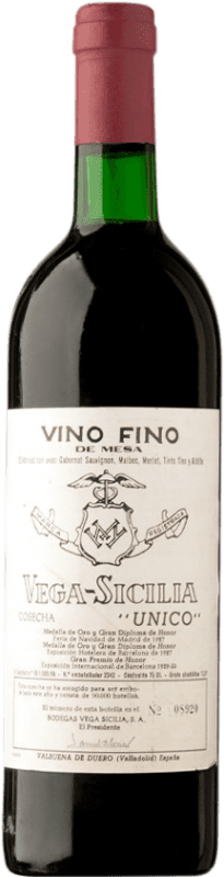 984,95 € | Red wine Vega Sicilia Único Grand Reserve 1973 D.O. Ribera del Duero Castilla y León Spain Tempranillo, Merlot, Cabernet Sauvignon 75 cl