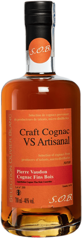 Envio grátis | Cognac Conhaque S.O.B. Craft V.S. Very Special Artisanal Pierre Vaudon Fins Bois A.O.C. Cognac França 70 cl