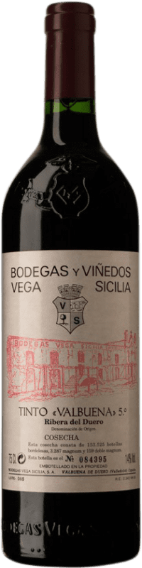 163,95 € | Red wine Vega Sicilia Valbuena 5º Año 2002 D.O. Ribera del Duero Castilla y León Spain Tempranillo, Merlot, Malbec Bottle 75 cl