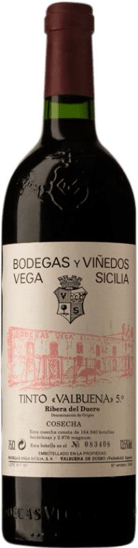 167,95 € | Red wine Vega Sicilia Valbuena 5º Año Reserve 1995 D.O. Ribera del Duero Castilla y León Spain Tempranillo, Merlot, Malbec 75 cl
