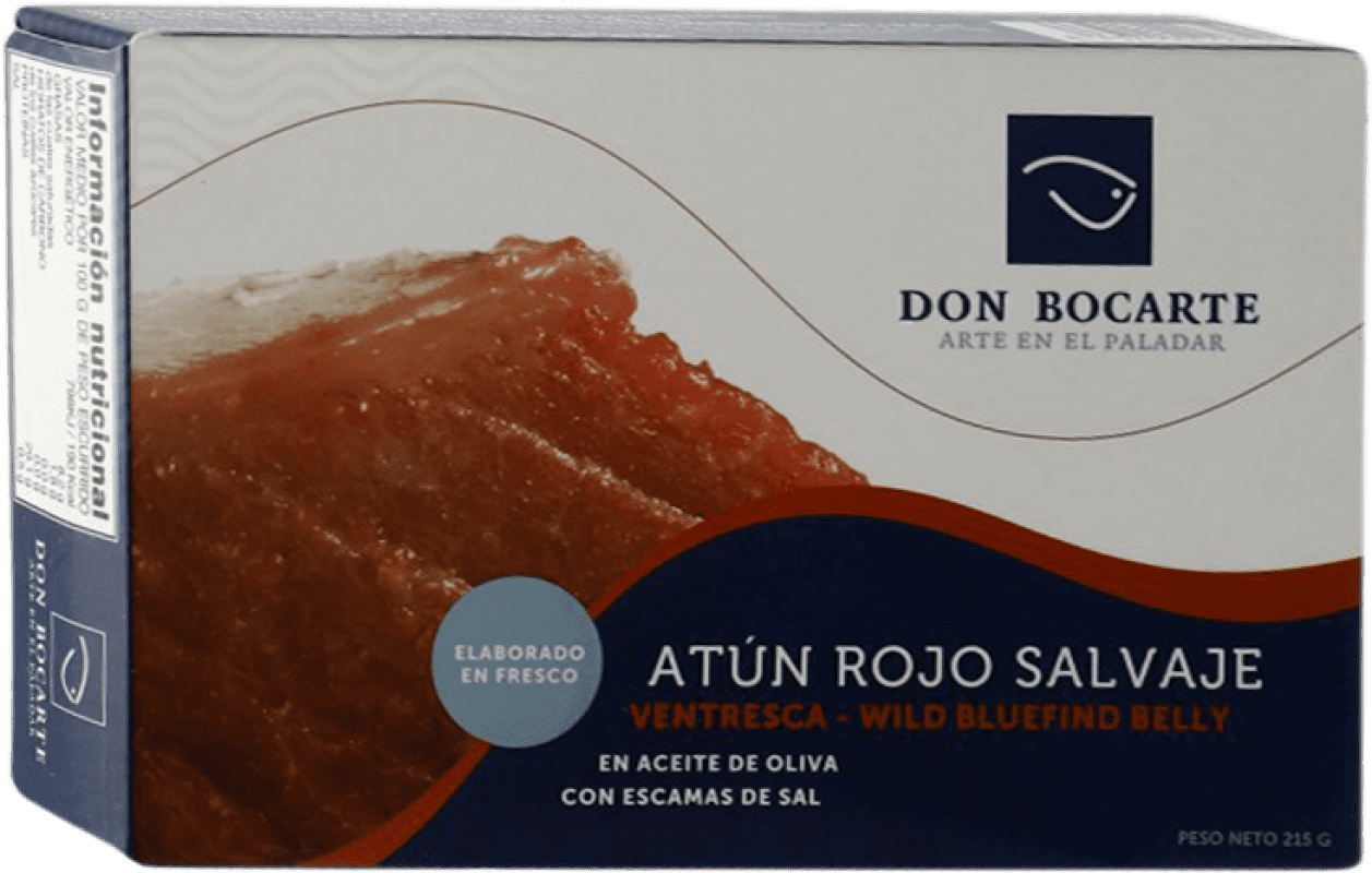 Envio grátis | Conservas de Peixe Don Bocarte Ventresca de Atún Rojo Espanha Envio grátis | Conservas de Peixe Don Bocarte Ventresca de Atún Rojo Espanha