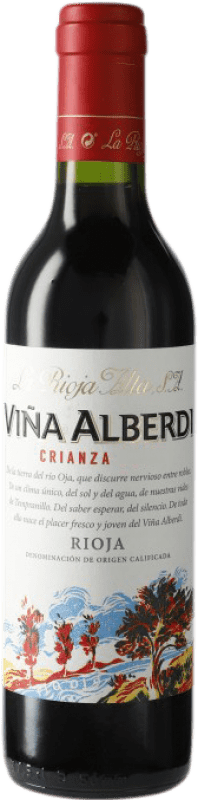 9,95 € Spedizione Gratuita | Vino Rosso Rioja Alta Viña Alberdi Crianza — Invecchiato in Botte D.O.Ca. Rioja Mezza Bottiglia 37 cl