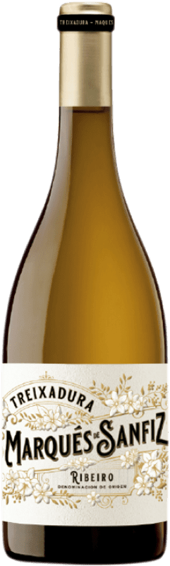 Envío gratis | Vino blanco Méndez Rojo Marqués de Sanfiz D.O. Ribeiro Galicia España Treixadura 75 cl