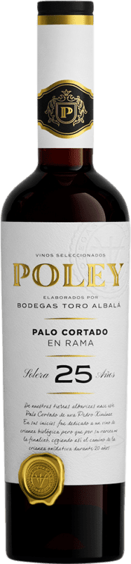 Free Shipping | Fortified wine Toro Albalá Poley Palo Cortado en Rama Solera 25 D.O. Montilla-Moriles Andalusia Spain Pedro Ximénez 25 Years Medium Bottle 50 cl