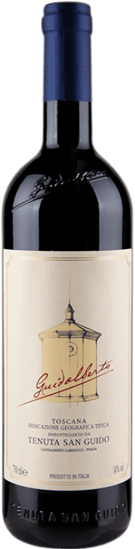 101,95 € | Red wine San Guido Guidalberto I.G.T. Toscana Tuscany Italy Merlot, Cabernet Sauvignon Magnum Bottle 1,5 L
