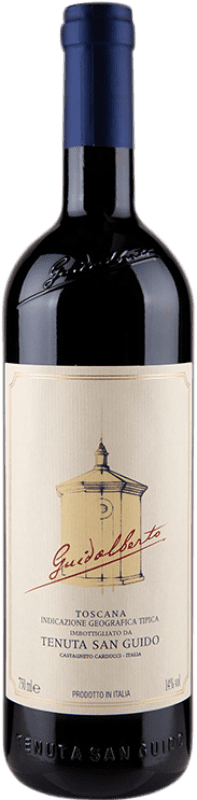 Kostenloser Versand | Rotwein San Guido Guidalberto I.G.T. Toscana Toskana Italien Merlot, Cabernet Sauvignon Magnumflasche 1,5 L