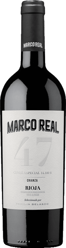 18,95 € Spedizione Gratuita | Vino rosso Marco Real Cuvée Especial 47 Crianza D.O.Ca. Rioja