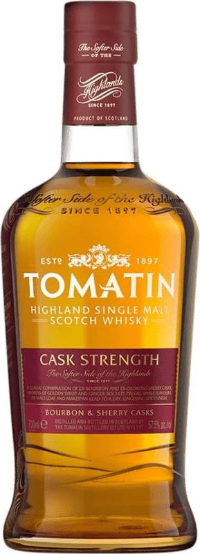 55,95 € | 威士忌单一麦芽威士忌 Tomatin Cask Strenght & Sherry Cask 苏格兰 英国 70 cl