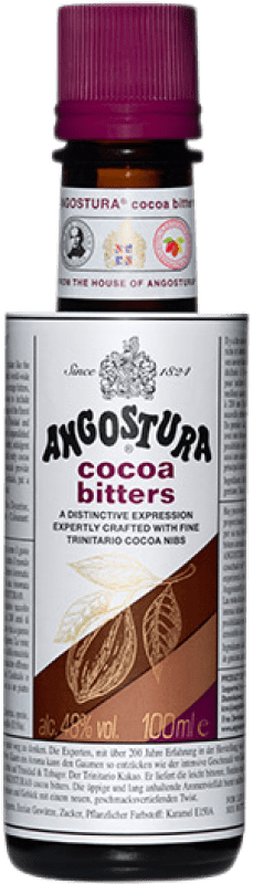 Envio grátis | Licores Angostura Cocoa Bitters Trinidad e Tobago Garrafa Miniatura 10 cl