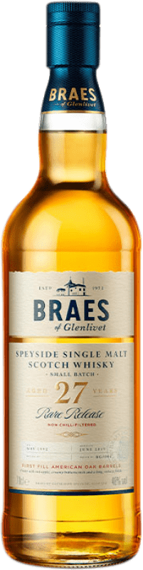 553,95 € | Whisky Single Malt Glenlivet Braes Ecosse Royaume-Uni 27 Ans 70 cl