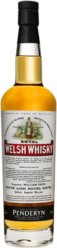 Kostenloser Versand | Whiskey Single Malt Penderyn Royal Welsh Wales Großbritannien 70 cl