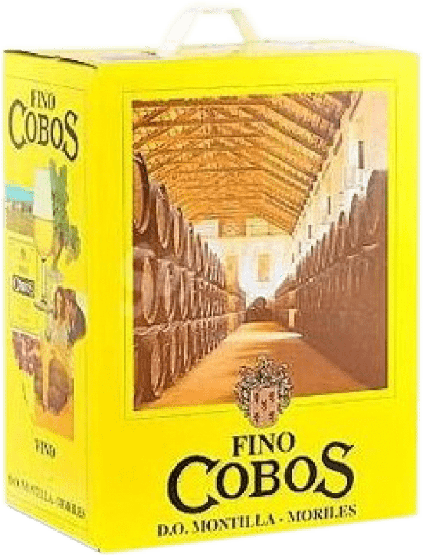 Envio grátis | Vinho fortificado Navisa Fino Cobos D.O. Montilla-Moriles Espanha Pedro Ximénez Bag in Box 5 L