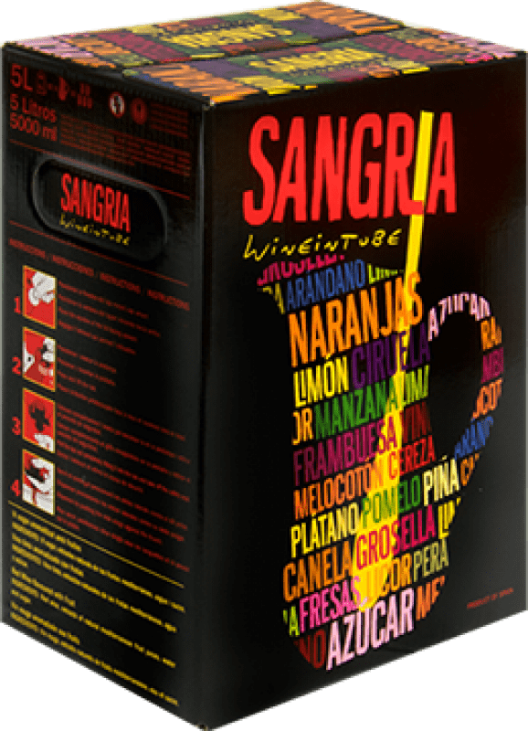 25,95 € Envoi gratuit | Vin Mousseux Rouge WineInTube Sangría Bag in Box 5 L