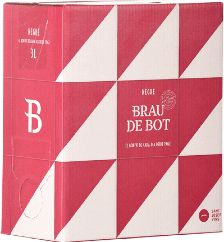 14,95 € 送料無料 | 赤いスパークリングワイン Sant Josep Brau de Bot D.O. Catalunya Bag in Box 3 L