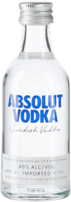 37,95 € Free Shipping | 12 units box Vodka Absolut Cristal Miniature Bottle 5 cl