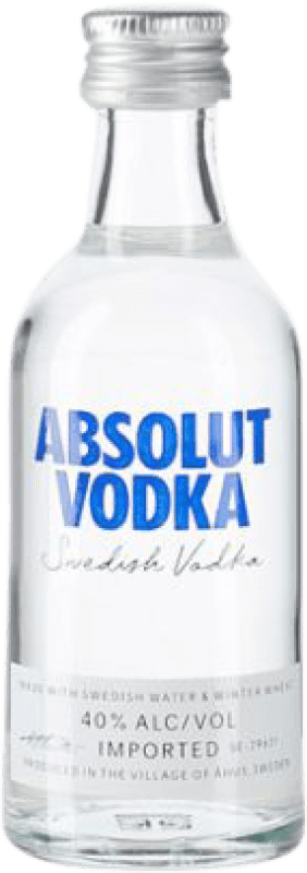 送料無料 | 12個入りボックス ウォッカ Absolut Cristal スウェーデン ミニチュアボトル 5 cl