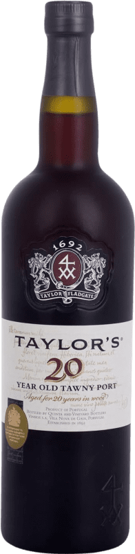 Бесплатная доставка | Сладкое вино Taylor's Tawny I.G. Porto Португалия Touriga Franca, Touriga Nacional, Tinta Barroca 20 Лет 75 cl