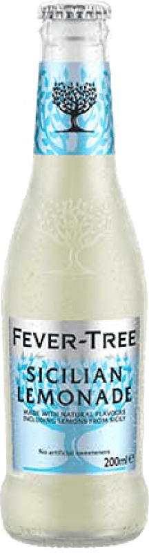 Envio grátis | Caixa de 4 unidades Refrescos e Mixers Fever-Tree Sicilian Lemonade Reino Unido Garrafa Pequena 20 cl