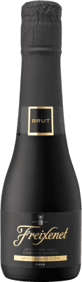 11,95 € Spedizione Gratuita | Scatola da 3 unità Spumante bianco Freixenet Cordón Negro Mini Black D.O. Cava Piccola Bottiglia 20 cl