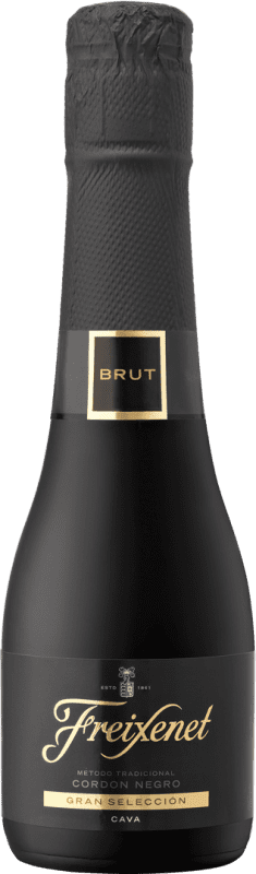 11,95 € Envoi gratuit | Boîte de 3 unités Blanc mousseux Freixenet Cordón Negro Mini Black D.O. Cava Petite Bouteille 20 cl