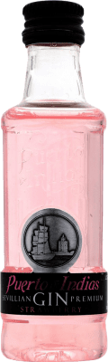 Gin Puerto de Indias Strawberry Garrafa Miniatura 5 cl