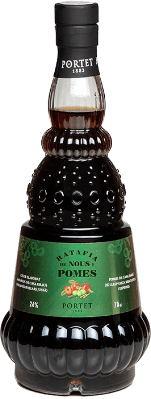 Envoi gratuit | Liqueurs Portet Ratafia de Nueces y Manzanas Catalogne Espagne Bouteille Tiers 35 cl