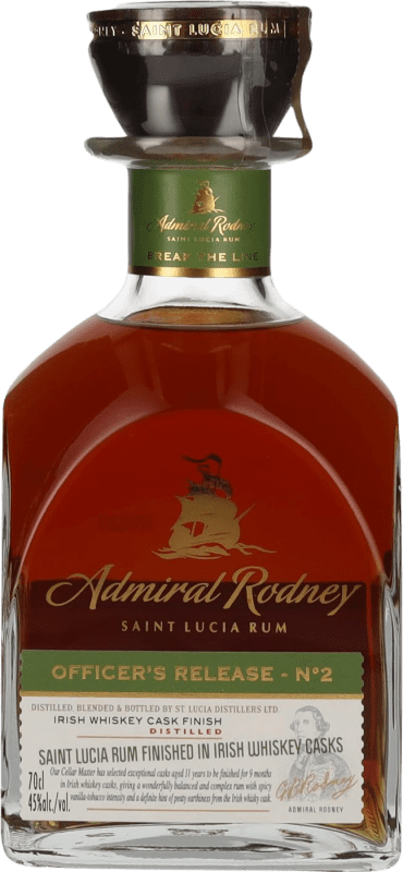 免费送货 | 朗姆酒 Admiral Rodney Officer's Release Nº 2 圣卢西亚 70 cl