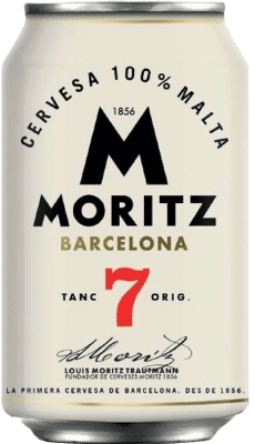 28,95 € Free Shipping | 24 units box Beer Moritz 7 Can 33 cl