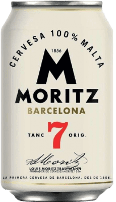 22,95 € | Caja de 24 unidades Cerveza Moritz 7 Cataluña España Lata 33 cl