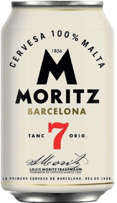 29,95 € Free Shipping | 24 units box Beer Moritz 7 Can 33 cl