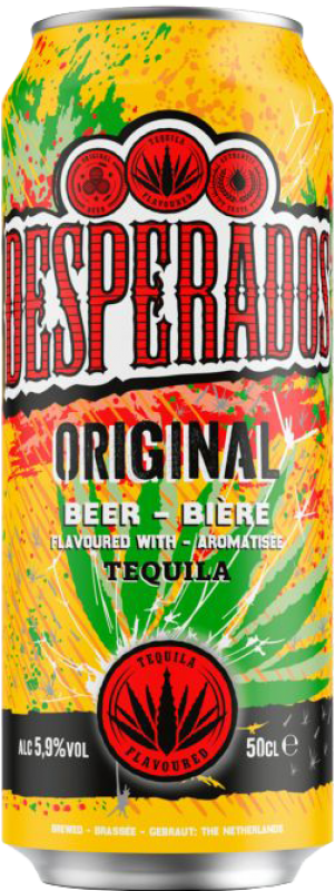 13,95 € Kostenloser Versand | 6 Einheiten Box Bier Desperados Mittlere Blechdose 50 cl