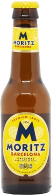 12,95 € Spedizione Gratuita | Scatola da 12 unità Birra Moritz Lager, Originale Bottiglietta 20 cl