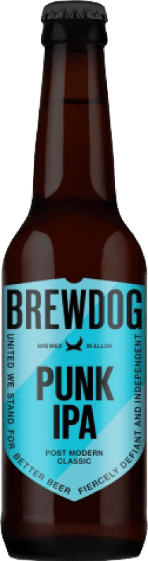 9,95 € Бесплатная доставка | Коробка из 6 единиц Пиво BrewDog Ipa треть литровая бутылка 33 cl