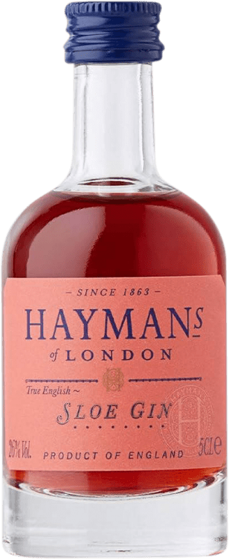 3,95 € Envío gratis | Ginebra Hayman's Sloe Gin Botellín Miniatura 5 cl