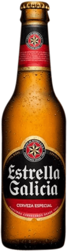 Kostenloser Versand | Bier Estrella Galicia Especial Spanien Drittel-Liter-Flasche 33 cl