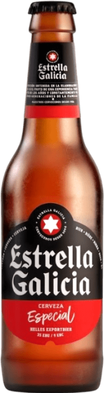 Kostenloser Versand | Bier Estrella Galicia Spezial Spanien Drittelliterflasche 33 cl