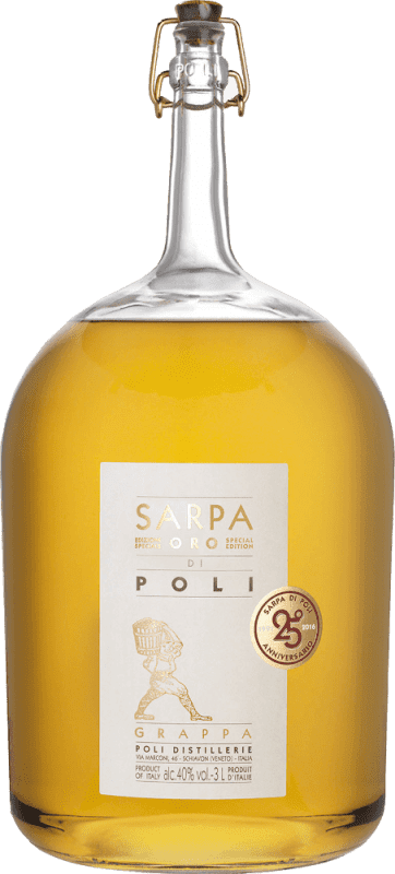 128,95 € | Grappa Poli Sarpa Italien Spezielle Flasche 3 L