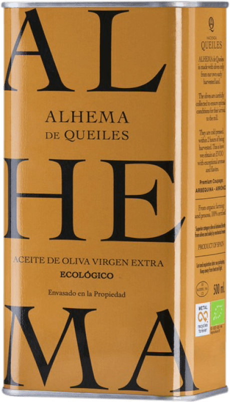 Envio grátis | Azeite de Oliva Alhema de Queiles Oli Espanha Lata Especial 50 cl