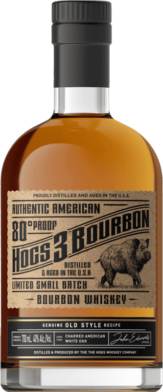 39,95 € Envio grátis | Whisky Bourbon Hogs 3 Reserva