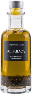 Free Shipping | Olive Oil Llàgrimes del Canigó EVOO Extra Virgin Spain Small Bottle 25 cl Albahaca — Basil