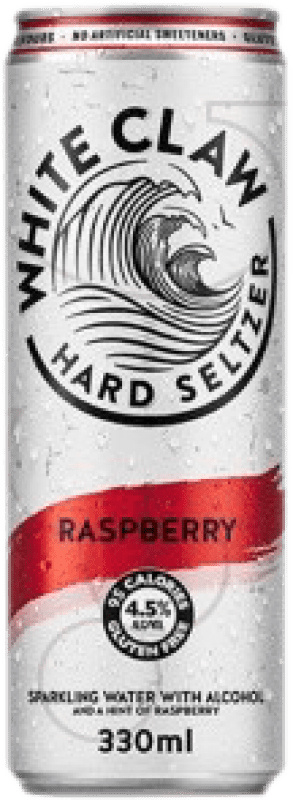 Бесплатная доставка | Ликеры White Claw. Raspberry Соединенные Штаты Алюминиевая банка 33 cl