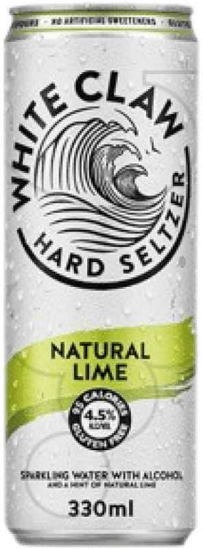 Бесплатная доставка | Ликеры White Claw. Natural Lime Соединенные Штаты Алюминиевая банка 33 cl