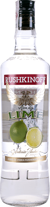 8,95 € Envío gratis | Vodka Antonio Nadal Rushkinoff Lime Botellín 20 cl