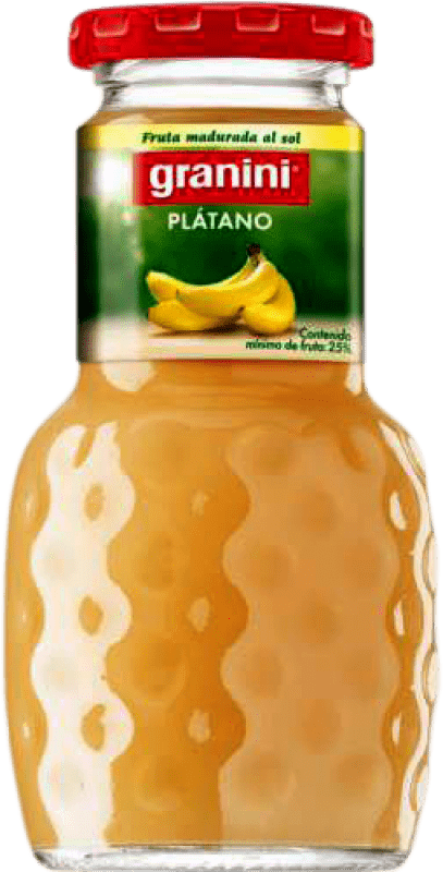 41,95 € Envío gratis | Caja de 24 unidades Zumo Granini Plátano 100% Exprimido con Pulpa Botellín 20 cl