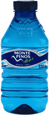 12,95 € | Caja de 35 unidades Agua Monte Pinos PET Castilla y León España Botellín Tercio 33 cl